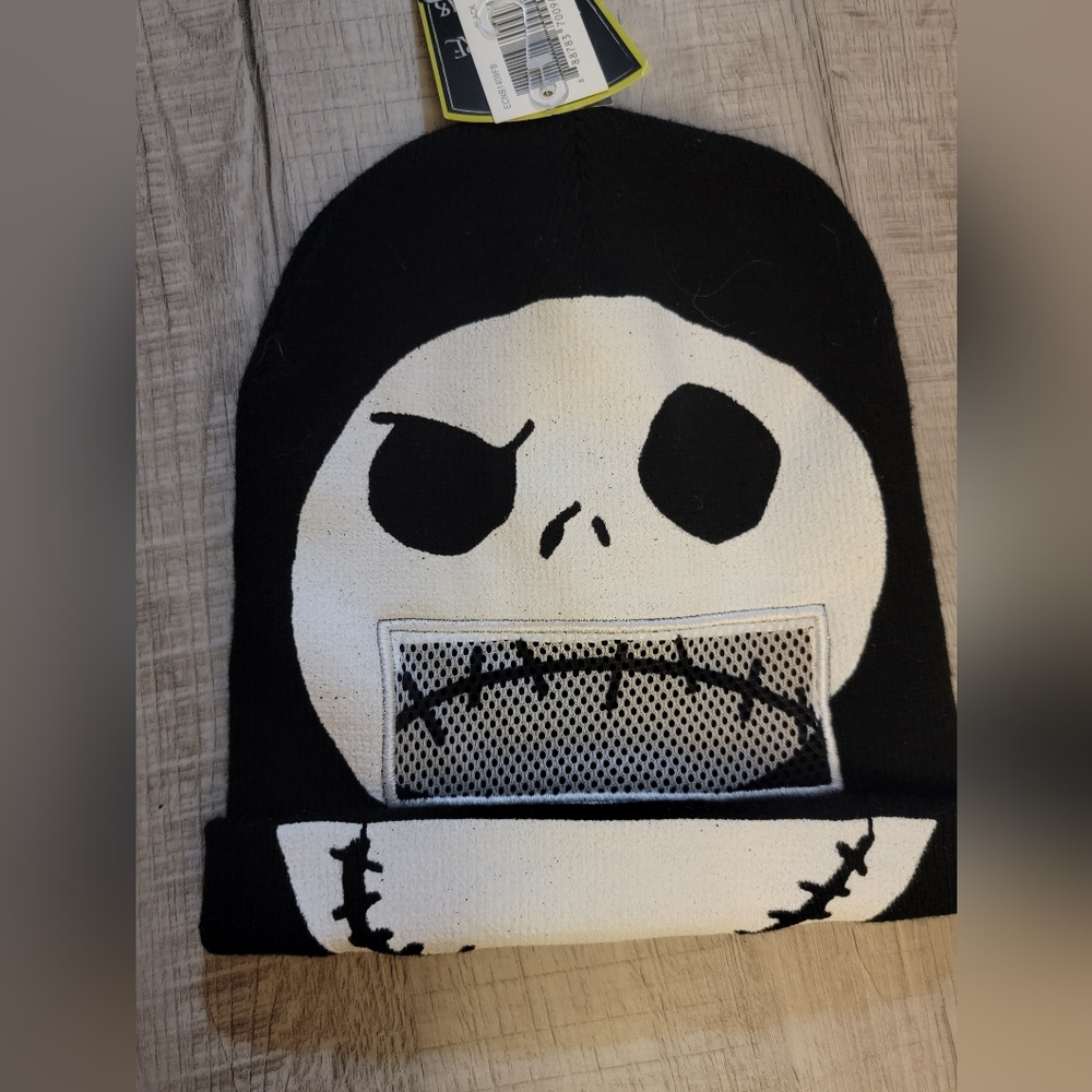 Disney Black and White Nightmare Before Christmas Beanie - Picture 3 of 6